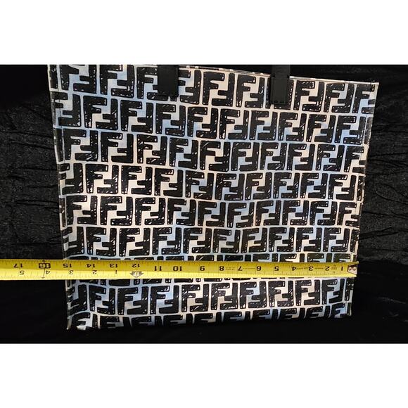 Fendi Shopper Tote Joshua Vides Zucca Coated Canvas Large - Picture 4 of 16